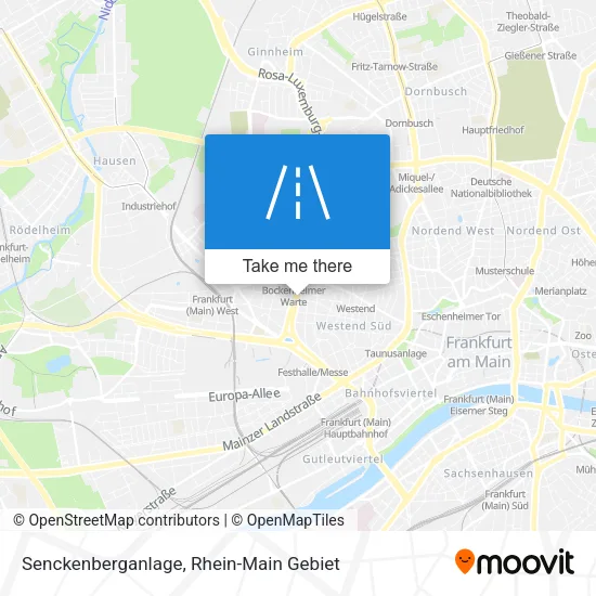 Карта Senckenberganlage