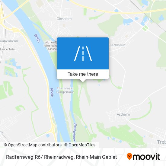 Radfernweg R6/ Rheinradweg map