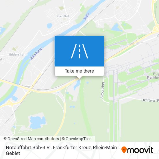 Notauffahrt Bab-3 Ri. Frankfurter Kreuz map