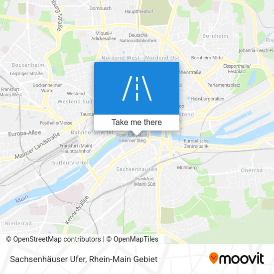 Карта Sachsenhäuser Ufer