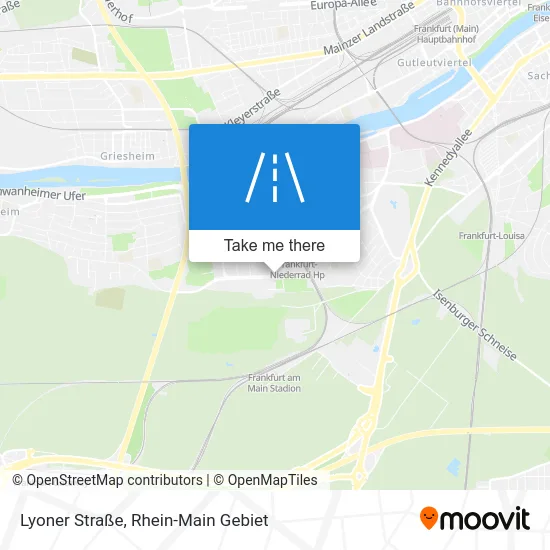 Карта Lyoner Straße