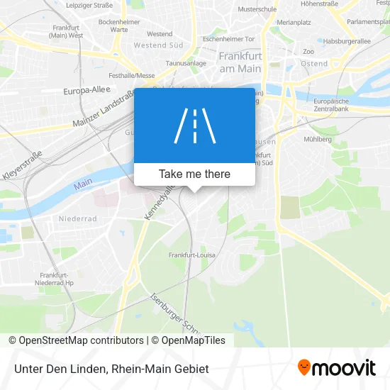 Карта Unter Den Linden