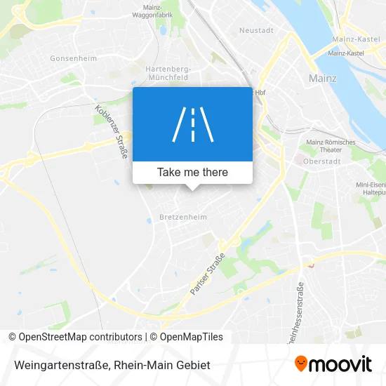 Карта Weingartenstraße