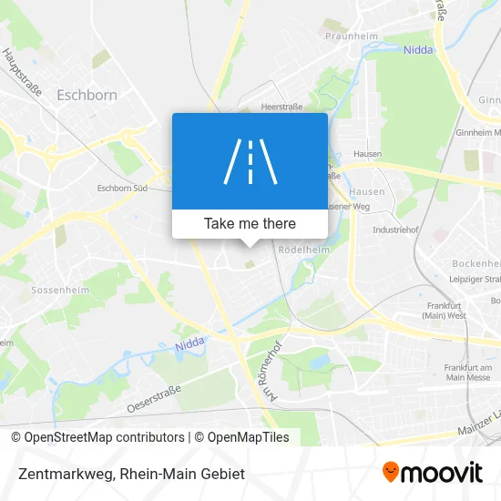 Zentmarkweg map