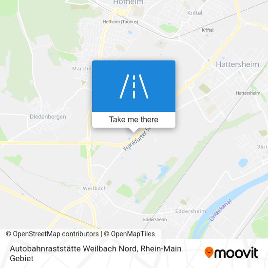 Карта Autobahnraststätte Weilbach Nord