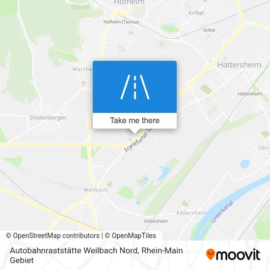 Карта Autobahnraststätte Weilbach Nord