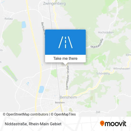 Карта Niddastraße