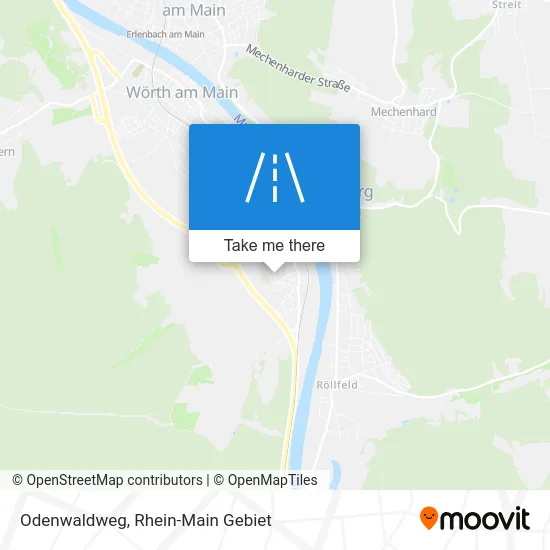 Карта Odenwaldweg