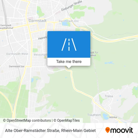 Карта Alte Ober-Ramstädter Straße