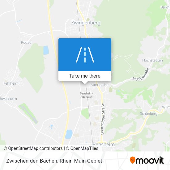 Zwischen den Bächen map