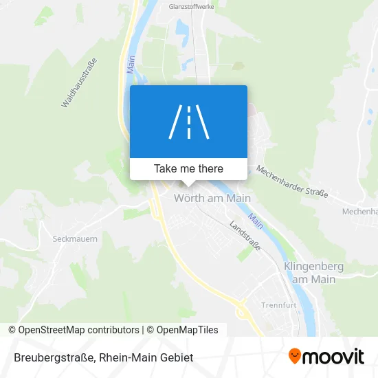 Карта Breubergstraße