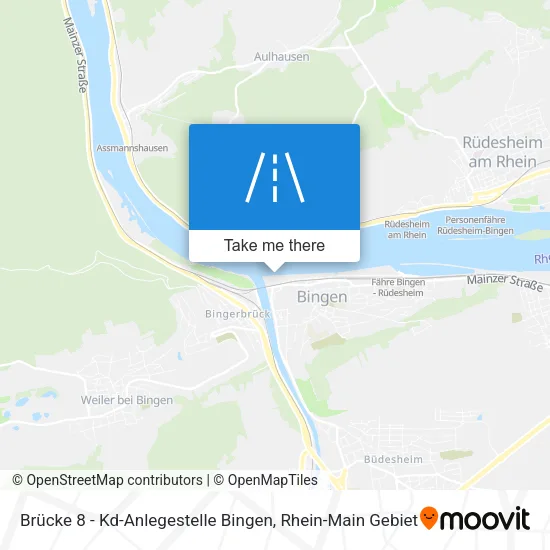 Карта Brücke 8 - Kd-Anlegestelle Bingen