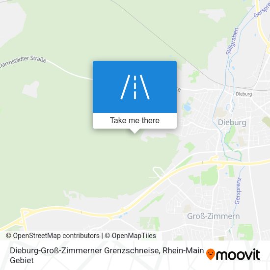 Dieburg-Groß-Zimmerner Grenzschneise map