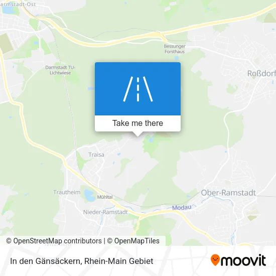 Карта In den Gänsäckern