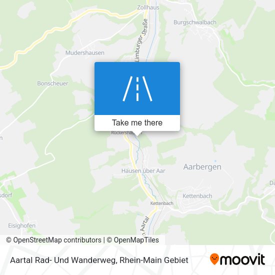 Aartal Rad- Und Wanderweg map