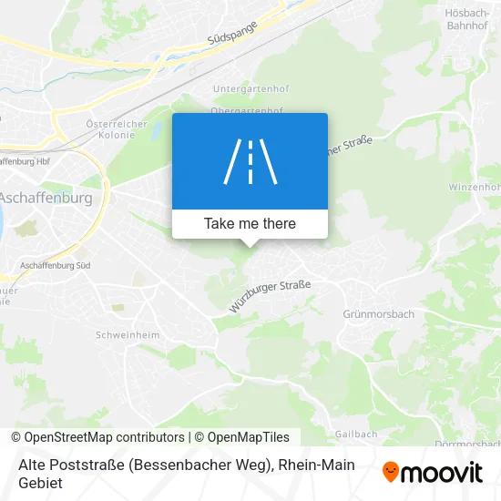 Карта Alte Poststraße (Bessenbacher Weg)