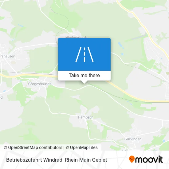 Карта Betriebszufahrt Windrad