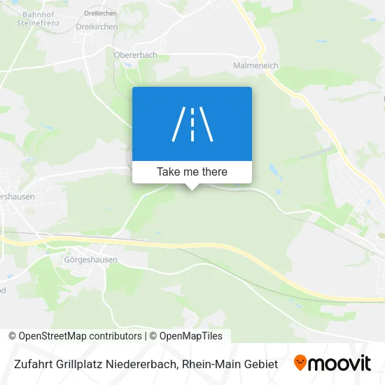 Карта Zufahrt Grillplatz Niedererbach