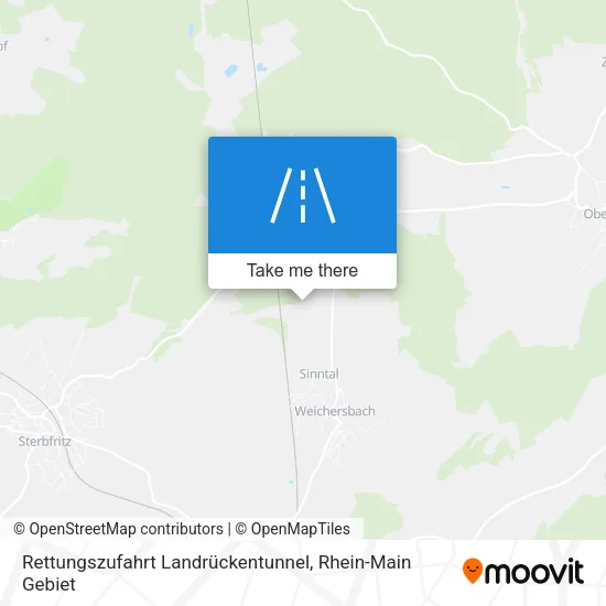 Карта Rettungszufahrt Landrückentunnel