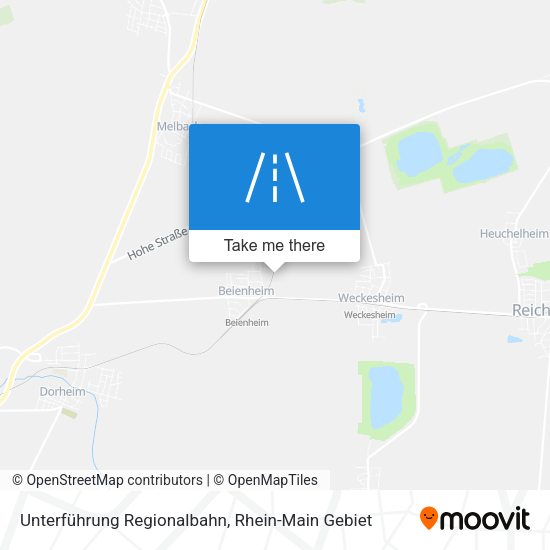 Unterführung Regionalbahn map