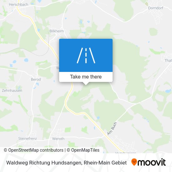 Waldweg Richtung Hundsangen map