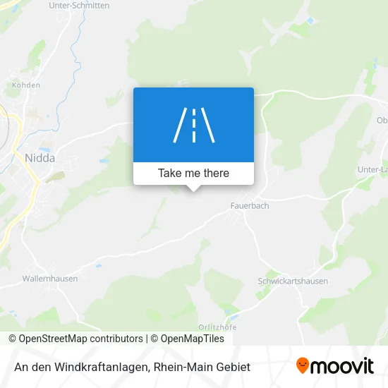 Карта An den Windkraftanlagen