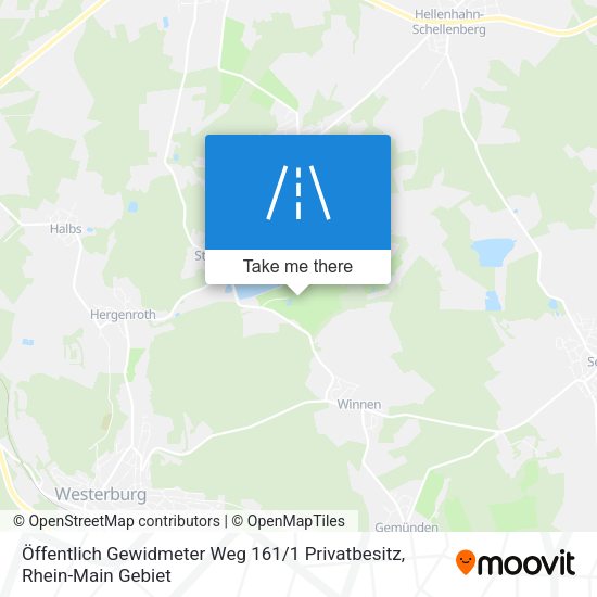 Карта Öffentlich Gewidmeter Weg 161 / 1 Privatbesitz