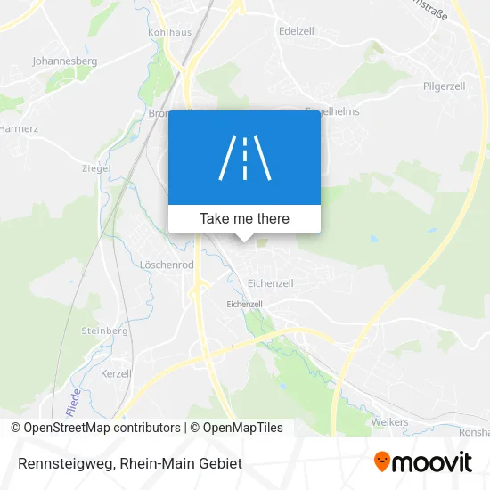 Карта Rennsteigweg