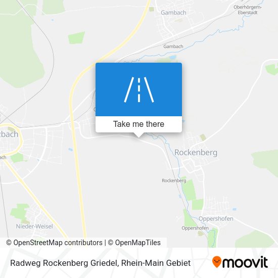 Radweg Rockenberg Griedel map