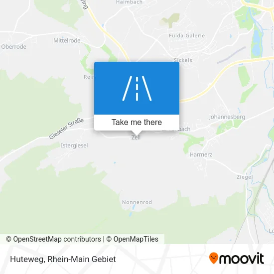 Huteweg map