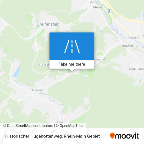 Historischer Hugenottenweg map
