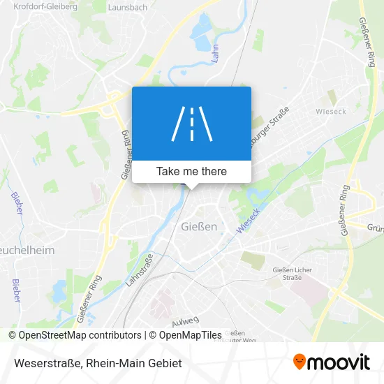 Карта Weserstraße