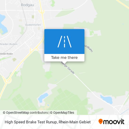 High Speed Brake Test Runup map