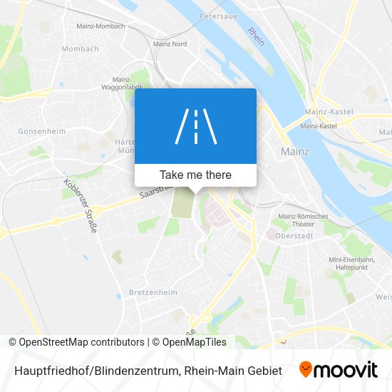 Hauptfriedhof/Blindenzentrum map