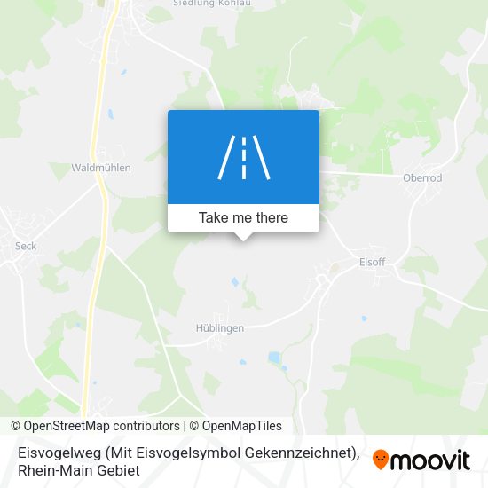 Eisvogelweg (Mit Eisvogelsymbol Gekennzeichnet) map