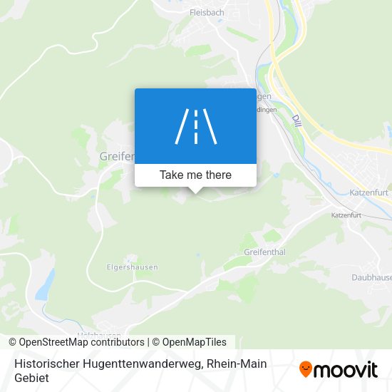 Historischer Hugenttenwanderweg map