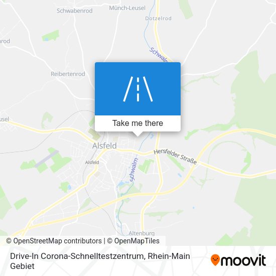 Drive-In Corona-Schnelltestzentrum map