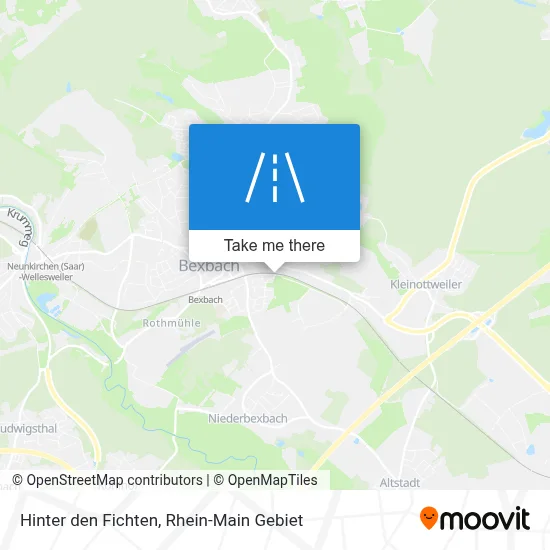 Hinter den Fichten map