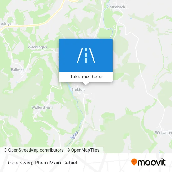 Rödelsweg map