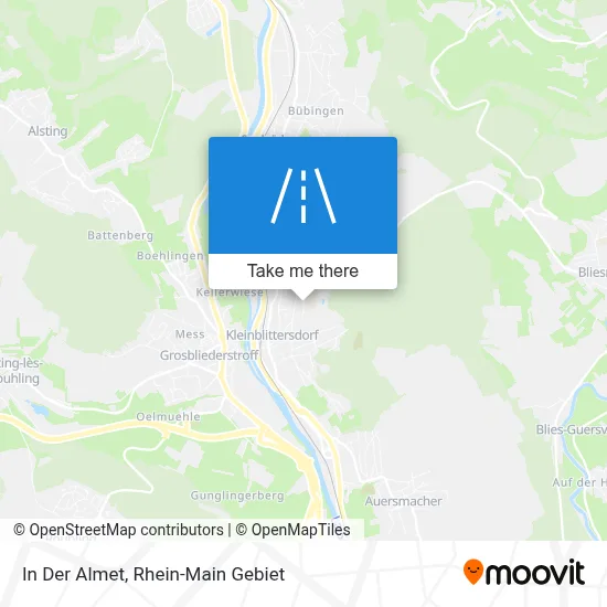 In Der Almet map