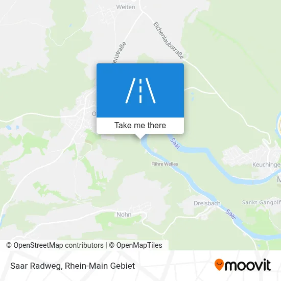 Saar Radweg map