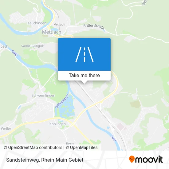 Sandsteinweg map