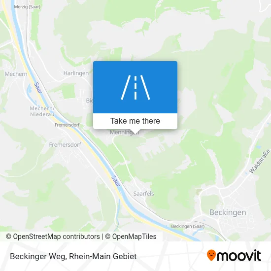 Beckinger Weg map