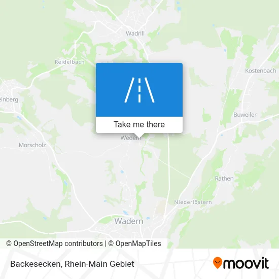 Backesecken map
