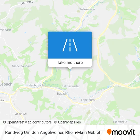 Rundweg Um den Angelweiher map