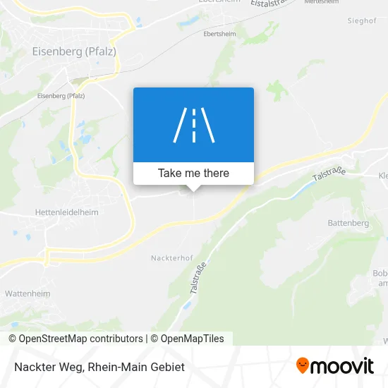 Nackter Weg map