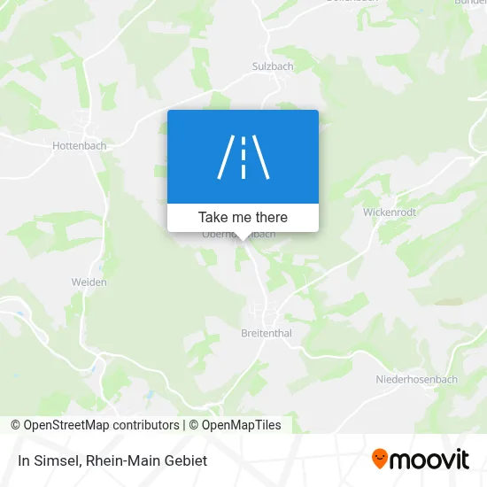 In Simsel map