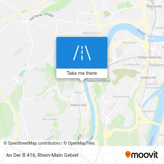 An Der B 416 map