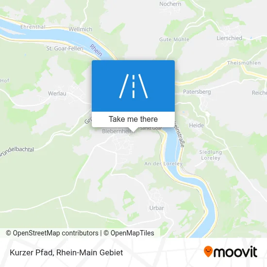 Kurzer Pfad map