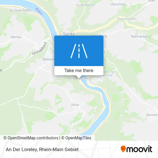 An Der Loreley map